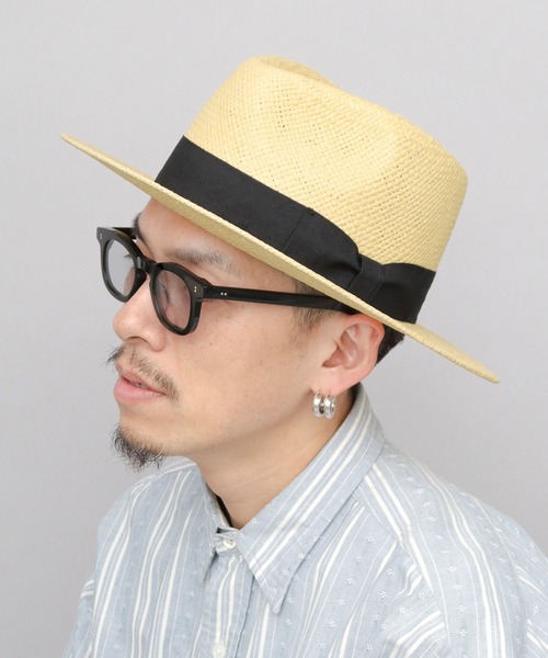 ReqHatter（レックハッター）の「フラット ロングブリム ペーパー 中折れハット つば広ハット（ハット・メンズ・ブラック/キャメル/ベージュ・FREE）」の8枚目の写真