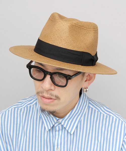 ReqHatter（レックハッター）の「フラット ロングブリム ペーパー 中折れハット つば広ハット（ハット・メンズ・ブラック/キャメル/ベージュ・FREE）」の9枚目の写真