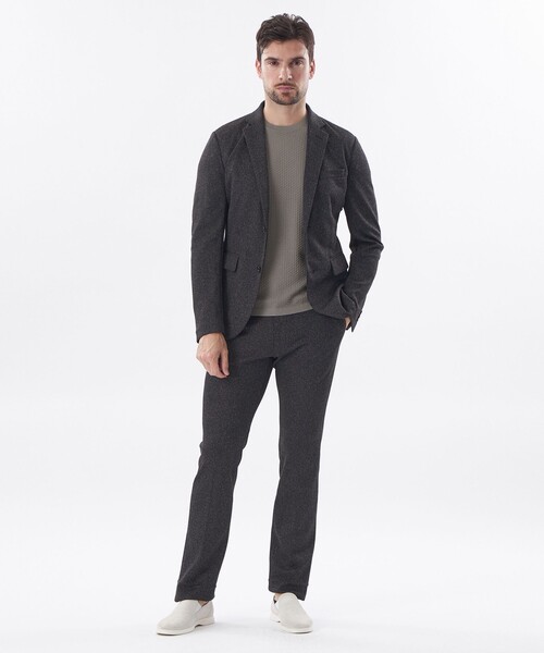EPOCA UOMO(エポカウォモ)の「【セットアップ対応】ラッセルジャージーパンツ(その他パンツ・メンズ・ライトグレー/チャコールグレー・48/46)」の4枚目の写真