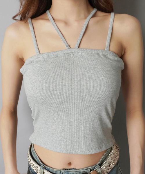 SPINNS(スピンズ)の「接触冷感☆なちゅインナー/カップ付きキャミソール/マルチウェイ/2サイズ展開(キャミソール・レディース・ブラック/杢グレー/オフホワイト・S/M)」の8枚目の写真