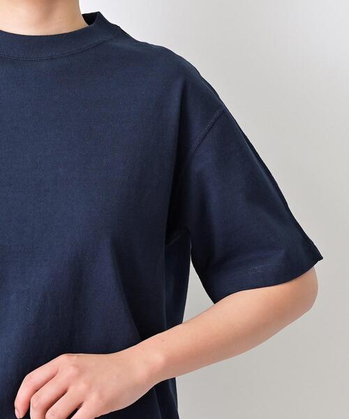 Dessin(デッサン)の「【日本製】和歌山ラフィー天竺Tシャツ(Tシャツ/カットソー・レディース・ネイビー/ホワイト・01/02/03)」の14枚目の写真