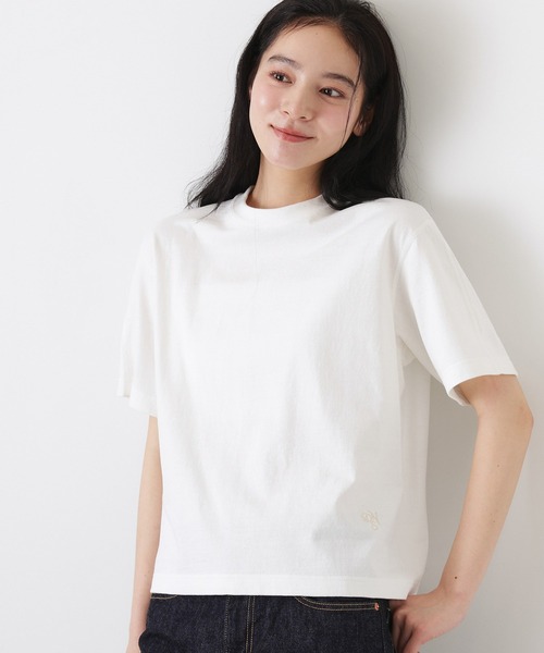 Dessin(デッサン)の「【日本製】和歌山ラフィー天竺Tシャツ(Tシャツ/カットソー・レディース・ネイビー/ホワイト・01/02/03)」の17枚目の写真