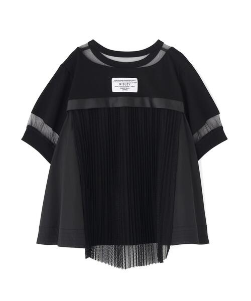 Risley（リズレー）の「Risley/リズレー/バックプリーツカットソー（Tシャツ/カットソー・レディース・ブラック/グレー・F）」の3枚目の写真