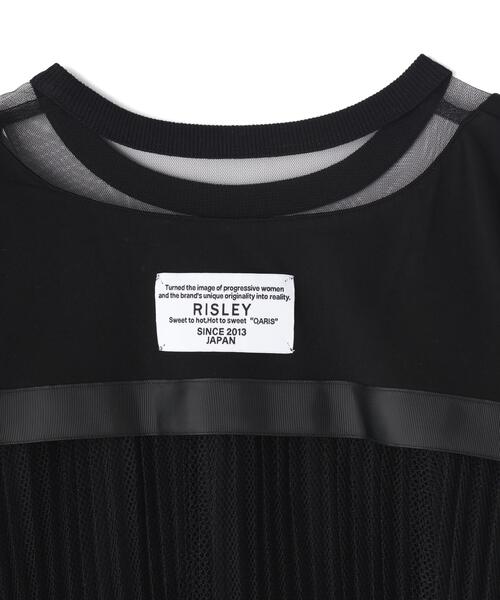 Risley（リズレー）の「Risley/リズレー/バックプリーツカットソー（Tシャツ/カットソー・レディース・ブラック/グレー・F）」の4枚目の写真