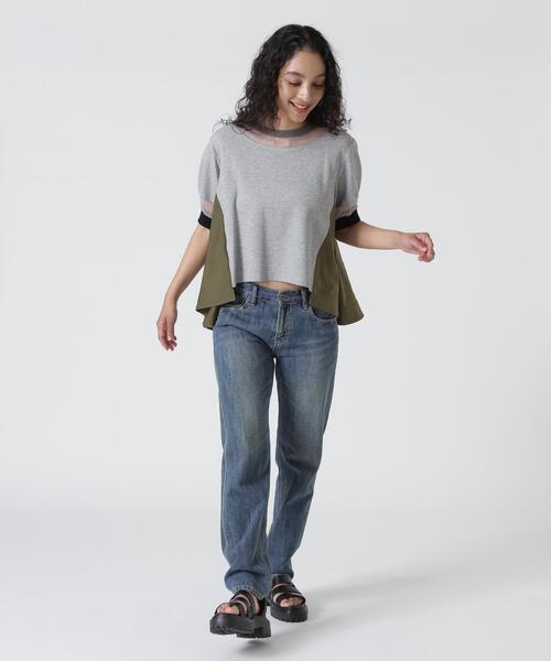 Risley(リズレー)の「Risley/リズレー/バックプリーツカットソー(Tシャツ/カットソー・レディース・ブラック/グレー・F)」の14枚目の写真