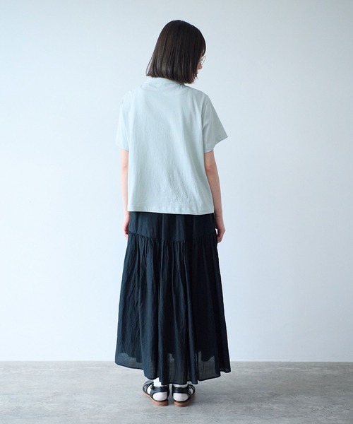 bulle de savon（ビュルデサボン）の「△DEPEND天竺 カットソーブラウス（Tシャツ/カットソー・レディース・ホワイト/セージグリーン/ネイビー・FREE）」の16枚目の写真