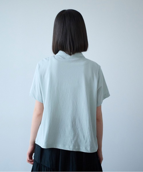 bulle de savon（ビュルデサボン）の「△DEPEND天竺 カットソーブラウス（Tシャツ/カットソー・レディース・ホワイト/セージグリーン/ネイビー・FREE）」の22枚目の写真