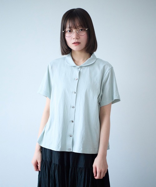 bulle de savon（ビュルデサボン）の「△DEPEND天竺 カットソーブラウス（Tシャツ/カットソー・レディース・ホワイト/セージグリーン/ネイビー・FREE）」の19枚目の写真