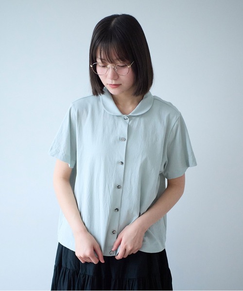 bulle de savon（ビュルデサボン）の「△DEPEND天竺 カットソーブラウス（Tシャツ/カットソー・レディース・ホワイト/セージグリーン/ネイビー・FREE）」の20枚目の写真