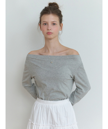 Dona off shoulder t-shirt (gray)