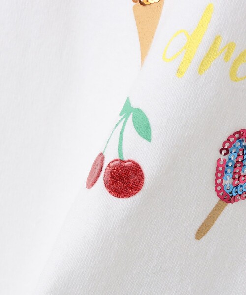 SHIPS(シップス)の「SHIPS KIDS:80~90cm / サマー モチーフ 半袖 Tシャツ(Tシャツ/カットソー・キッズ・ピンク/アイボリー/オフホワイト・90/80)」の9枚目の写真