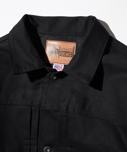 PENNEYS（ぺニーズ）の「PENNY’S FOREMOST ぺニーズフォアモスト / WWⅡT-BACK JACKET（デニムジャケット・メンズ・ブラック・40/44/42）」の3枚目の写真