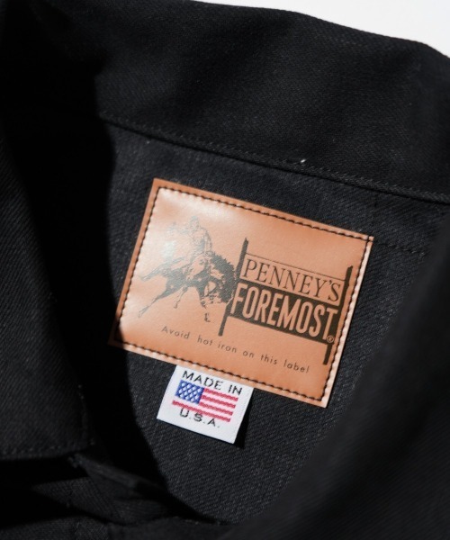 PENNEYS（ぺニーズ）の「PENNY’S FOREMOST ぺニーズフォアモスト / WWⅡT-BACK JACKET（デニムジャケット・メンズ・ブラック・40/44/42）」の4枚目の写真