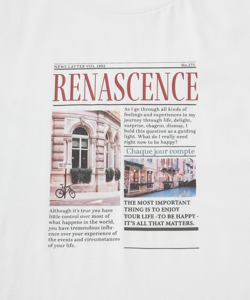 Honeys（ハニーズ）の「【ハニさら・接触冷感・ＵＶカット】フォトプリントＴシャツ（Tシャツ/カットソー・レディース・ホワイト/オートミール/スミクロ/ベージュ・L/LL/M/S）」の16枚目の写真