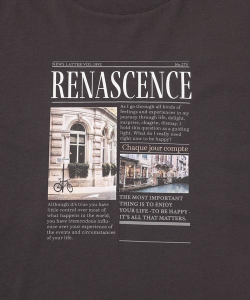 Honeys（ハニーズ）の「【ハニさら・接触冷感・ＵＶカット】フォトプリントＴシャツ（Tシャツ/カットソー・レディース・ホワイト/オートミール/スミクロ/ベージュ・L/LL/M/S）」の18枚目の写真