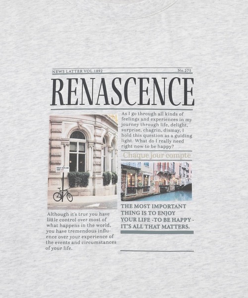 Honeys（ハニーズ）の「【ハニさら・接触冷感・ＵＶカット】フォトプリントＴシャツ（Tシャツ/カットソー・レディース・ホワイト/オートミール/スミクロ/ベージュ・L/LL/M/S）」の20枚目の写真