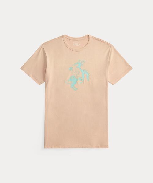 RRL(ダブル アール エル)の「コットンヘンプ グラフィック Tシャツ(Tシャツ/カットソー・メンズ・ピンク・L/M/S/XL/XS/XXL)」の1枚目の写真