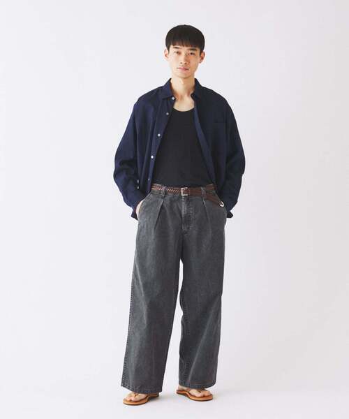 JOURNAL STANDARD relume(ジャーナルスタンダード レリューム)の「ワイドカット フェード チノパンツ(チノパンツ・メンズ・カーキ/ライトグレー/ブラックミックス/コバルトブルー・SMALL/MEDIUM/LARGE)」の6枚目の写真