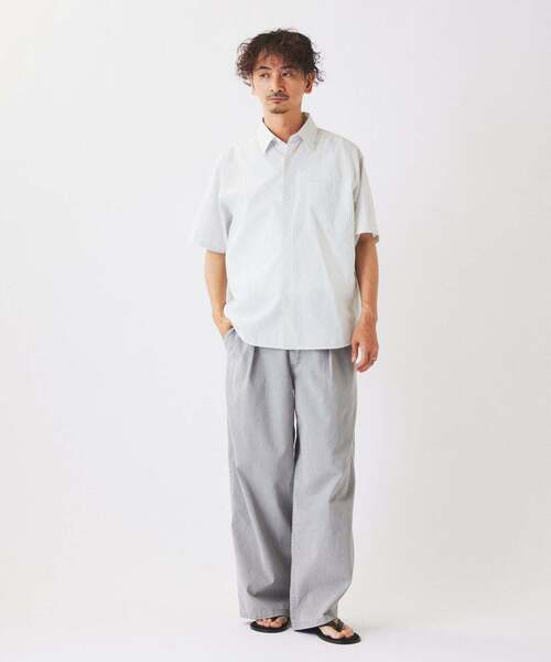 JOURNAL STANDARD relume(ジャーナルスタンダード レリューム)の「ワイドカット フェード チノパンツ(チノパンツ・メンズ・カーキ/ライトグレー/ブラックミックス/コバルトブルー・SMALL/MEDIUM/LARGE)」の7枚目の写真