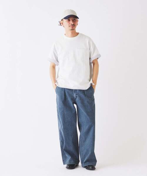 JOURNAL STANDARD relume(ジャーナルスタンダード レリューム)の「ワイドカット フェード チノパンツ(チノパンツ・メンズ・カーキ/ライトグレー/ブラックミックス/コバルトブルー・SMALL/MEDIUM/LARGE)」の12枚目の写真