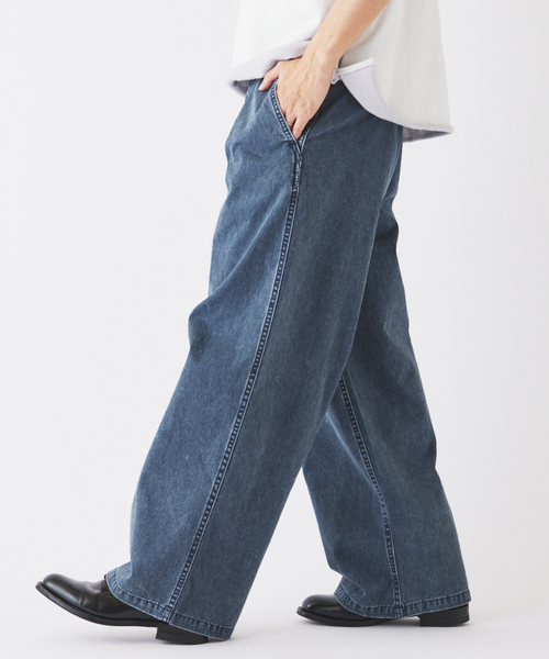 JOURNAL STANDARD relume（ジャーナルスタンダード　レリューム）の「ワイドカット フェード チノパンツ（チノパンツ・メンズ・カーキ/ライトグレー/ブラックミックス/コバルトブルー・SMALL/MEDIUM/LARGE）」の12枚目の写真