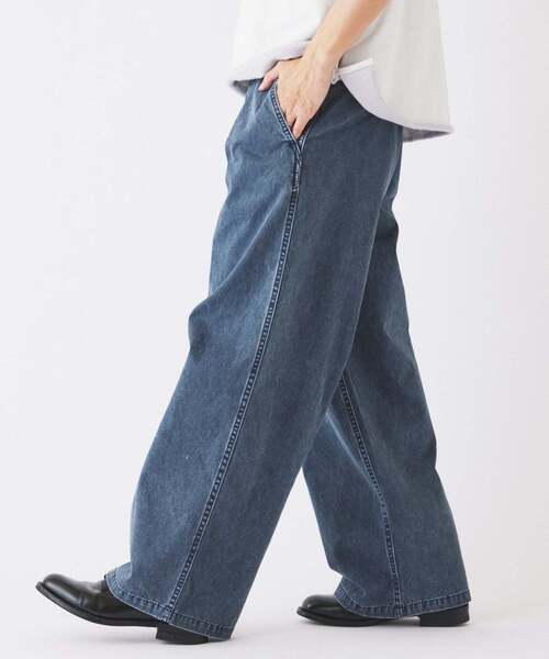 JOURNAL STANDARD relume(ジャーナルスタンダード レリューム)の「ワイドカット フェード チノパンツ(チノパンツ・メンズ・カーキ/ライトグレー/ブラックミックス/コバルトブルー・SMALL/MEDIUM/LARGE)」の20枚目の写真