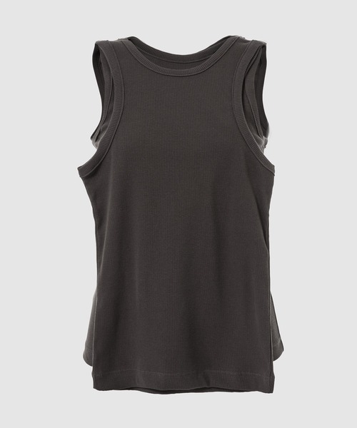 YOHEI OHNO(ヨウヘイオオノ)の「Double Sided Tank Top(タンクトップ・レディース・チャコール/ホワイト・36)」の6枚目の写真