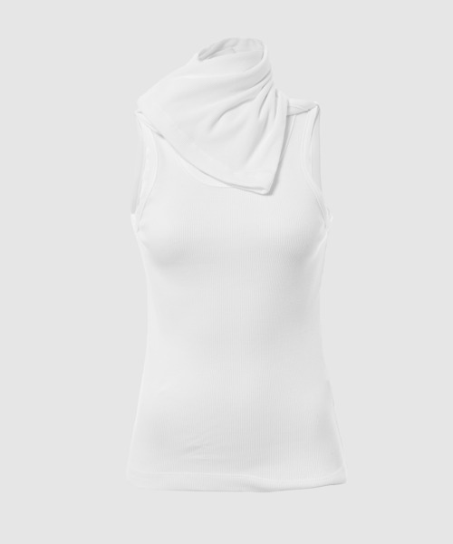 YOHEI OHNO(ヨウヘイオオノ)の「Double Sided Tank Top(タンクトップ・レディース・チャコール/ホワイト・36)」の8枚目の写真