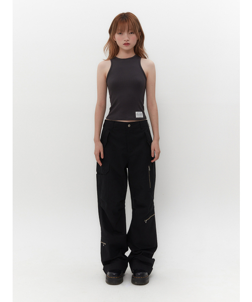 TUOMIO（トゥオミオ）の「TM ESSENTIAL TANK [CHARCOAL]（Tシャツ/カットソー・レディース・その他・1/2）」の2枚目の写真