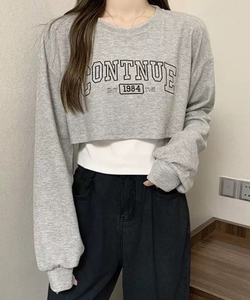 Alvia(アルビア)の「刺繍ロゴ タンクトップショートTシャツ 2点セット(Tシャツ/カットソー・レディース・ブラック/グレー/ブラウン/カーキ・M)」の3枚目の写真