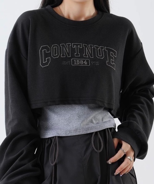 Alvia(アルビア)の「刺繍ロゴ タンクトップショートTシャツ 2点セット(Tシャツ/カットソー・レディース・ブラック/グレー/ブラウン/カーキ・M)」の14枚目の写真