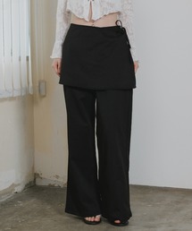 Chick | Easy-Fit Wide-Leg Pants with a Wrap Skirt / 巻きスカート付き イージーワイドパンツ 2026年 夏 夏服 秋服(その他パンツ)