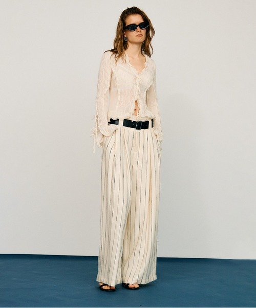 PRANK PROJECT(プランクプロジェクト)の「【2026Summer Pre-Order】シアードットスリムシャツ / Sheer Dot Slim Shirt(シャツ/ブラウス・レディース・ブラック/アイボリー・FREE)」の20枚目の写真