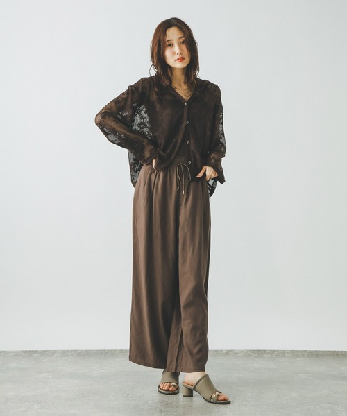 GLOBAL WORK(グローバルワーク)の「ジャガードレースパーカー/632458(パーカー・レディース・アイボリー/ブラウン/ブラック・LARGE/MEDIUM)」の10枚目の写真