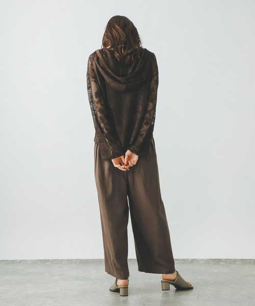 GLOBAL WORK(グローバルワーク)の「ジャガードレースパーカー/632458(パーカー・レディース・アイボリー/ブラウン/ブラック・LARGE/MEDIUM)」の11枚目の写真