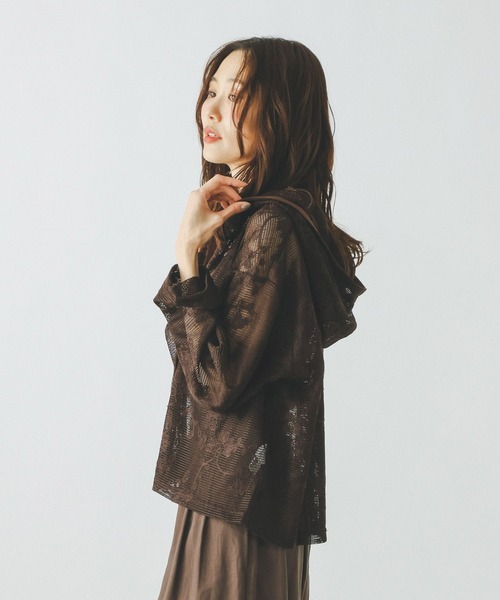 GLOBAL WORK(グローバルワーク)の「ジャガードレースパーカー/632458(パーカー・レディース・アイボリー/ブラウン/ブラック・LARGE/MEDIUM)」の13枚目の写真