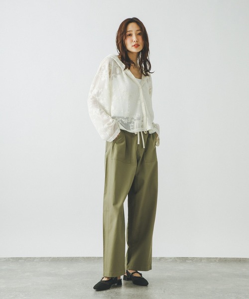 GLOBAL WORK(グローバルワーク)の「ジャガードレースパーカー/632458(パーカー・レディース・アイボリー/ブラウン/ブラック・LARGE/MEDIUM)」の15枚目の写真