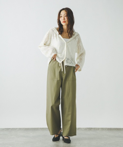 GLOBAL WORK(グローバルワーク)の「ジャガードレースパーカー/632458(パーカー・レディース・アイボリー/ブラウン/ブラック・LARGE/MEDIUM)」の16枚目の写真