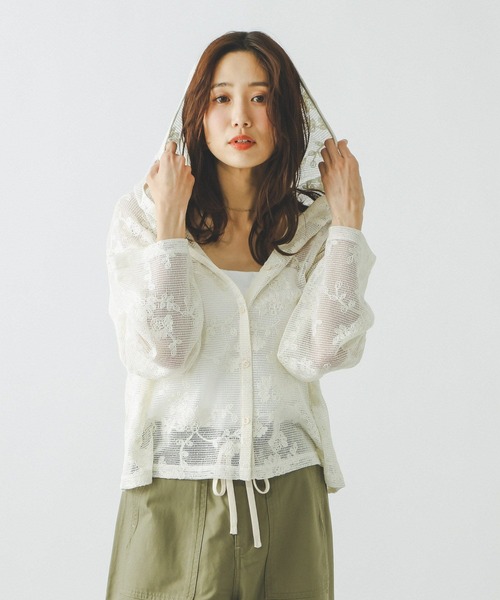 GLOBAL WORK(グローバルワーク)の「ジャガードレースパーカー/632458(パーカー・レディース・アイボリー/ブラウン/ブラック・LARGE/MEDIUM)」の18枚目の写真