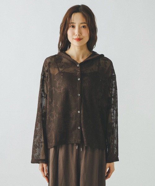 GLOBAL WORK(グローバルワーク)の「ジャガードレースパーカー/632458(パーカー・レディース・アイボリー/ブラウン/ブラック・LARGE/MEDIUM)」の19枚目の写真