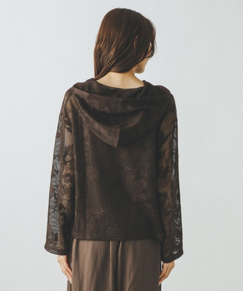 GLOBAL WORK(グローバルワーク)の「ジャガードレースパーカー/632458(パーカー・レディース・アイボリー/ブラウン/ブラック・LARGE/MEDIUM)」の21枚目の写真