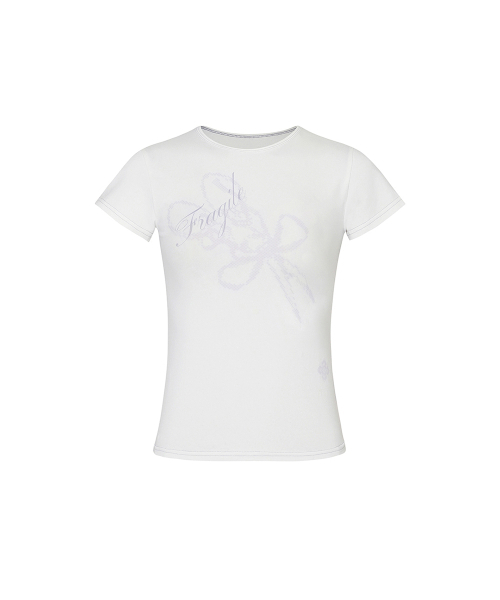 PAIN OR PLEASURE(ペインオアプレジャー)の「FRAGILE GRAPHIC TEE white(Tシャツ/カットソー・レディース・その他・SMALL/MEDIUM)」の1枚目の写真