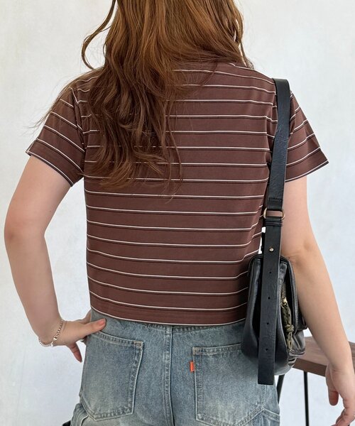 U.S. POLO ASSN.(ユーエスポロアッスン)の「【U.S. POLO ASSN.】クロップドT(Tシャツ/カットソー・レディース・ピンク/ホワイト/ブラック系その他/チャコールグレー/グレー/インディゴブルー/ブルー系その他/ネイビー/ブラック/ブラウン系その他・FREE)」の21枚目の写真