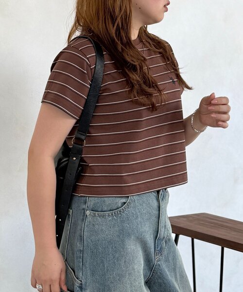 U.S. POLO ASSN.(ユーエスポロアッスン)の「【U.S. POLO ASSN.】クロップドT(Tシャツ/カットソー・レディース・ピンク/ホワイト/ブラック系その他/チャコールグレー/グレー/インディゴブルー/ブルー系その他/ネイビー/ブラック/ブラウン系その他・FREE)」の22枚目の写真