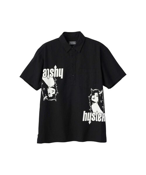 HYSTERIC GLAMOUR（ヒステリックグラマー）の「DEVIL WOMAN プルオーバーシャツ（シャツ/ブラウス・メンズ・ホワイト/ブルー/ブラック・X-LARGE/LARGE/MEDIUM/SMALL）」の2枚目の写真