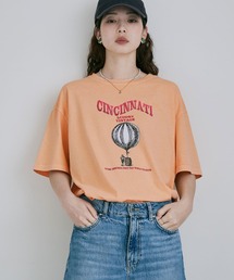 ピグメントヴィンテージ加工プリントTシャツ