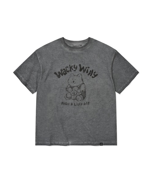 Wacky WiLLy(ワッキーウィリー)の「WOMEN'S DYING GRAPHIC SHORT SLEEVE T-SHIRT(Tシャツ/カットソー・レディース・スカイブルー/チャコールグレー・FREE)」の12枚目の写真