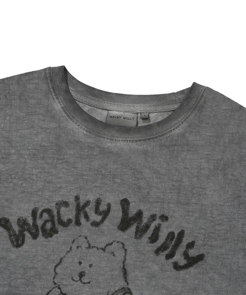 Wacky WiLLy(ワッキーウィリー)の「WOMEN'S DYING GRAPHIC SHORT SLEEVE T-SHIRT(Tシャツ/カットソー・レディース・スカイブルー/チャコールグレー・FREE)」の14枚目の写真