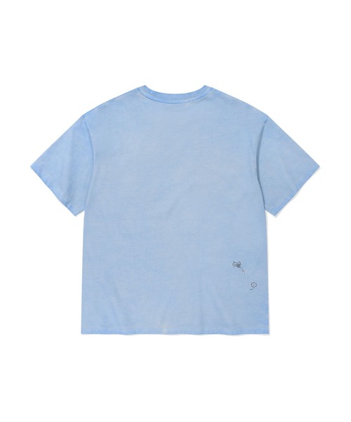 Wacky WiLLy(ワッキーウィリー)の「WOMEN'S DYING GRAPHIC SHORT SLEEVE T-SHIRT(Tシャツ/カットソー・レディース・スカイブルー/チャコールグレー・FREE)」の6枚目の写真
