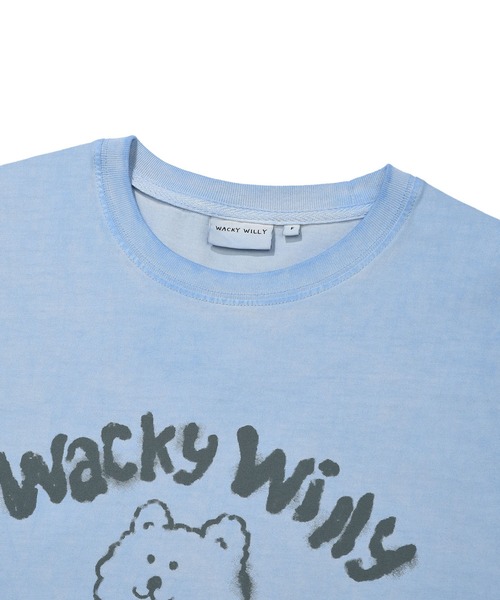 Wacky WiLLy(ワッキーウィリー)の「WOMEN'S DYING GRAPHIC SHORT SLEEVE T-SHIRT(Tシャツ/カットソー・レディース・スカイブルー/チャコールグレー・FREE)」の7枚目の写真